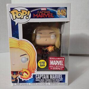 Pop! Marvel - Captain Marvel 446 - Marvel Collector Corps Exclusive (GITD)
